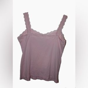 Pink lace Maurices tank top